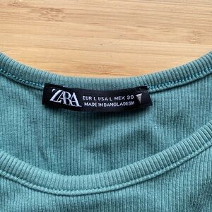 Zara Green Crop Top